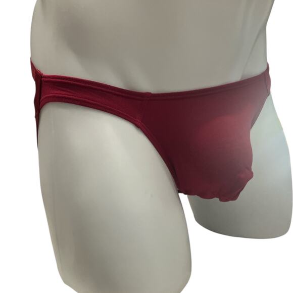 Andrew Christian ALMOST NAKED No-Show Ultra Low-Rise Jock Burgundy Large - Picture 3 of 7